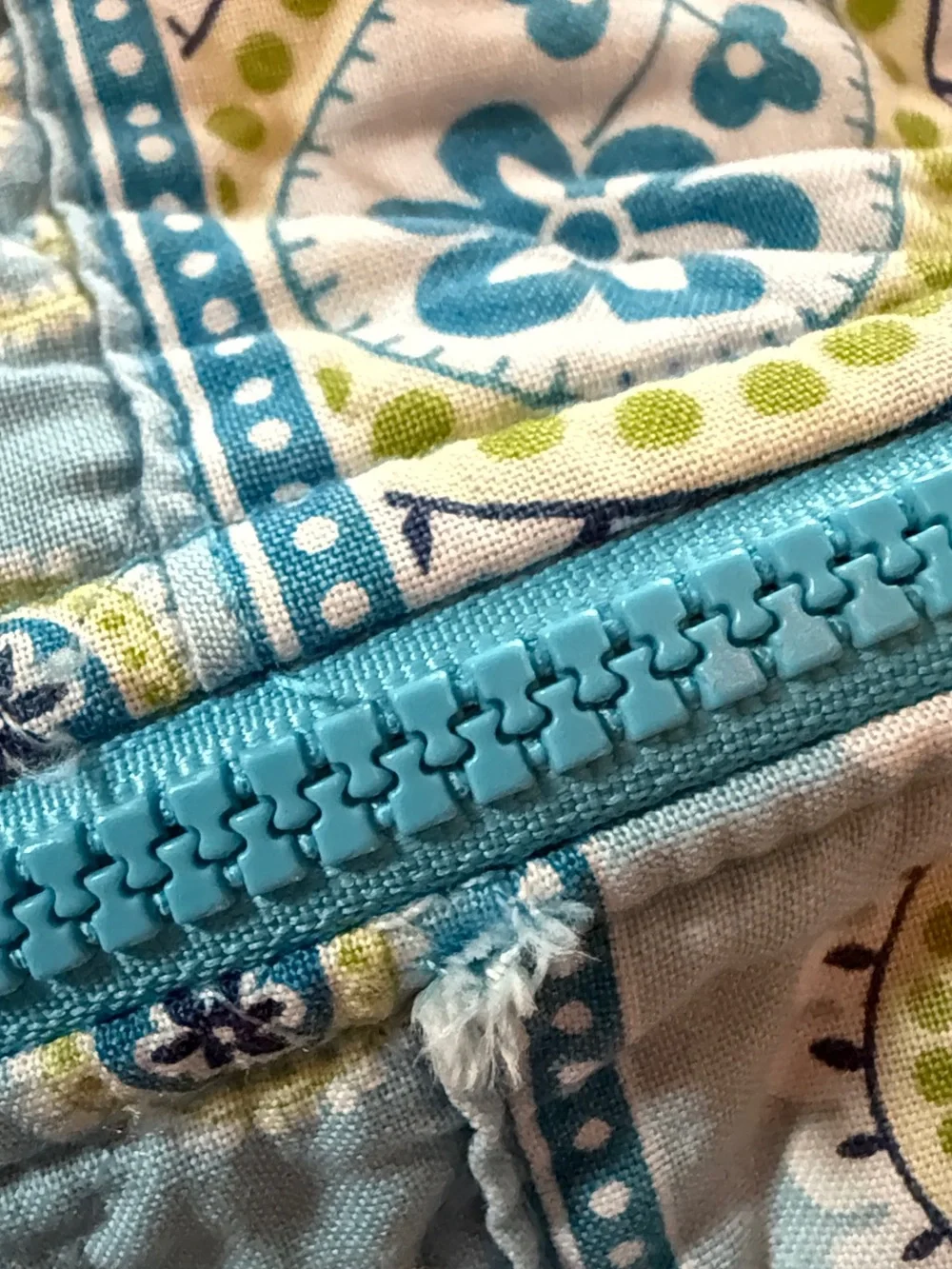 Vera Bradley Quilted Paisley Tote Bag in Light Blue